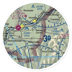 Olmstead Landing Strip (73NY) VFR Sectional Sticker (20 mile)