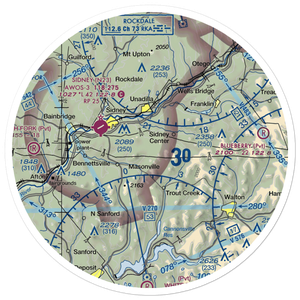 Olmstead Landing Strip (73NY) VFR Sectional Sticker (30 mile)