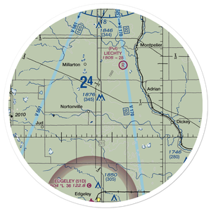 M Heart Ranch Airport (73ND) VFR Sectional Sticker (30 mile)