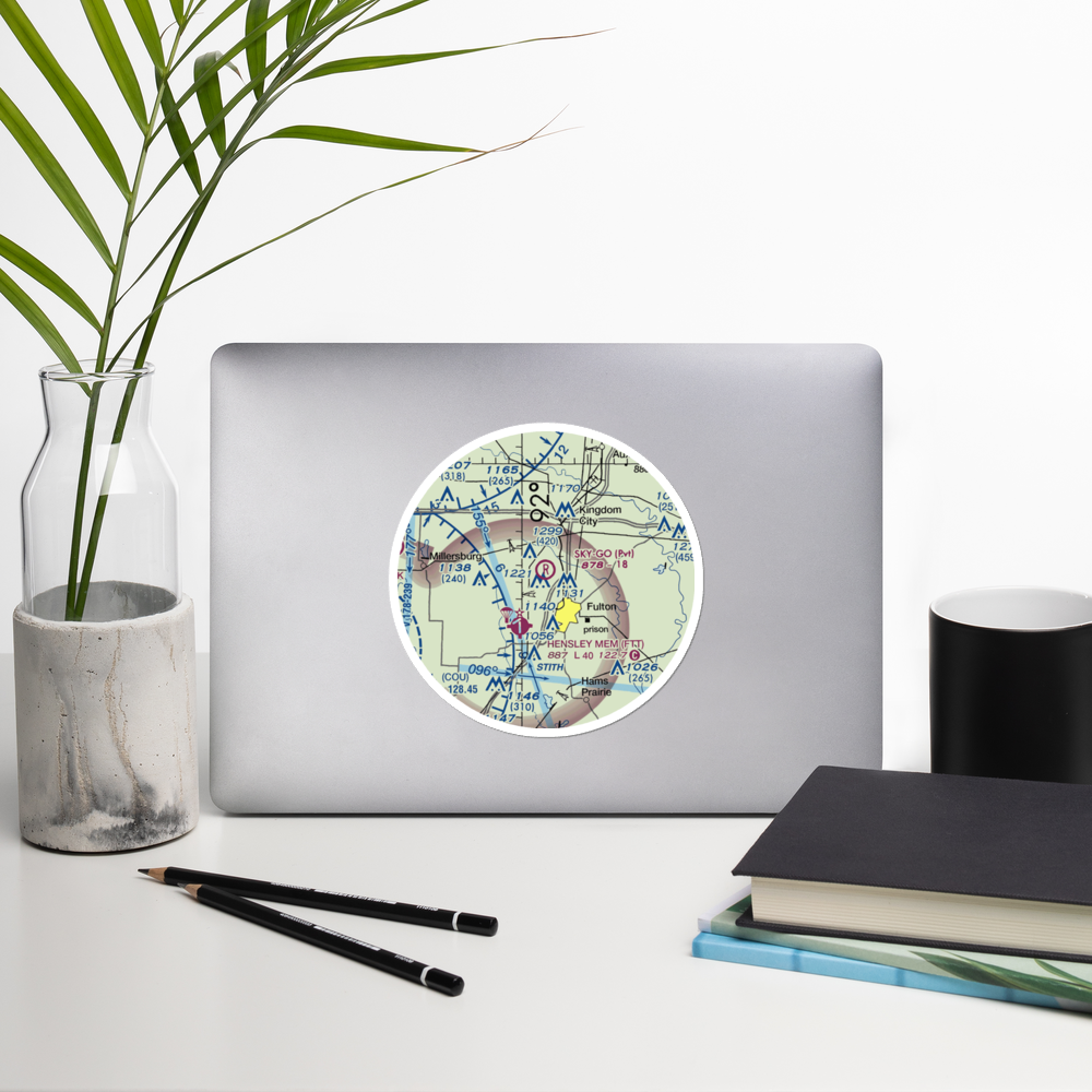 Sky-Go Farms Airport (73MU) VFR Sectional Sticker (20 mile) 