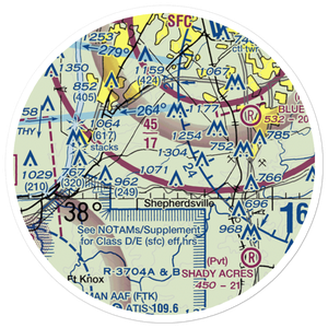 Brooks Field (73KY) VFR Sectional Sticker (20 mile)