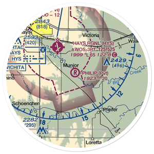 Philip Ranch Airport (73KS) VFR Sectional Sticker (20 mile)