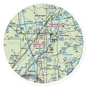 Benham Airport (73IN) VFR Sectional Sticker (30 mile)