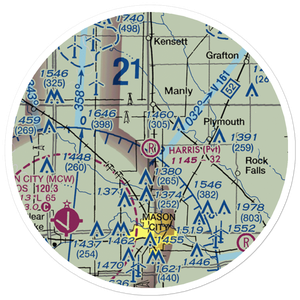 Harris Field (73IA) VFR Sectional Sticker (20 mile)