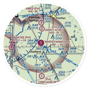 Brookins Air Strip (73FD) VFR Sectional Sticker (20 mile)