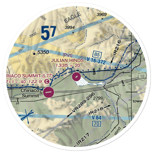 Julian Hinds Pump Plant Airstrip (73CL) VFR Sectional Sticker (20 mile)