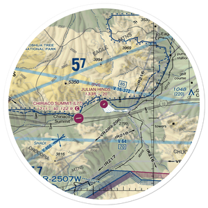 Julian Hinds Pump Plant Airstrip (73CL) VFR Sectional Sticker (30 mile)