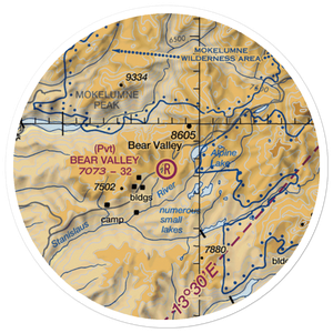 Bear Valley STOLport (73CA) VFR Sectional Sticker (20 mile)