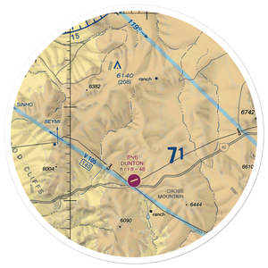 Dunton Ranch Airport (73AZ) VFR Sectional Sticker (30 mile)