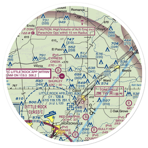 Dogwood Airport (73AR) VFR Sectional Sticker (30 mile)