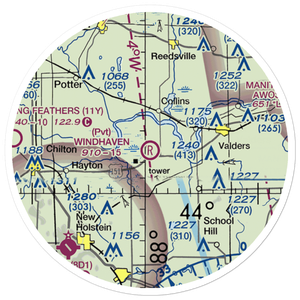 Windhaven Airport (72WI) VFR Sectional Sticker (20 mile)