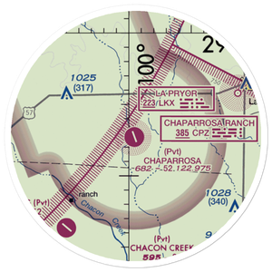 Chaparrosa Ranch Airport (72TE) VFR Sectional Sticker (20 mile)