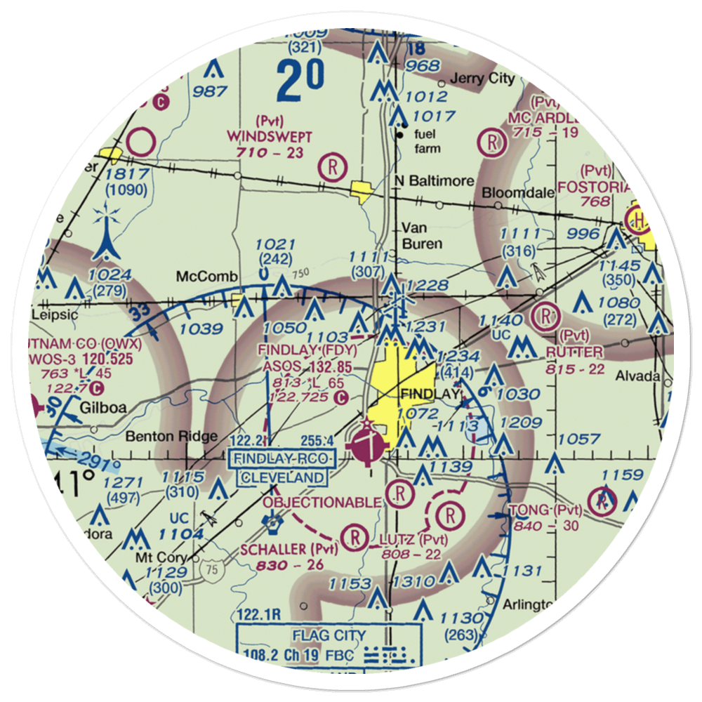 Tathams' STOLport (72OI) VFR Sectional Sticker (30 mile) 