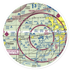 Zeigler Landing Strip (72OH) VFR Sectional Sticker (30 mile)