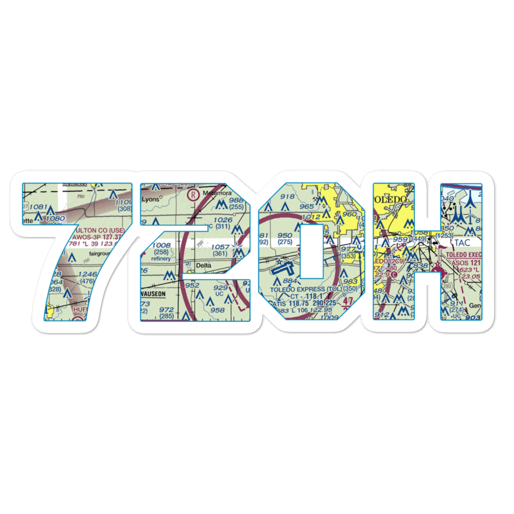 Zeigler Landing Strip (72OH) VFR Sectional Sticker 