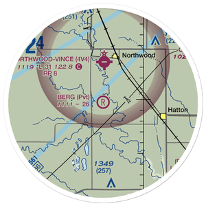 Berg Field (72ND) VFR Sectional Sticker (20 mile)