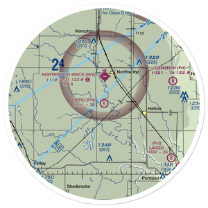 Berg Field (72ND) VFR Sectional Sticker (30 mile)