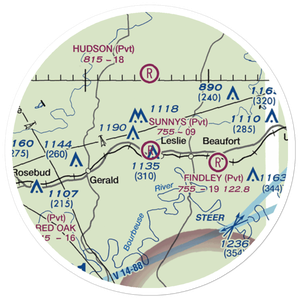 Sunnys Field Airport (72MO) VFR Sectional Sticker (20 mile)