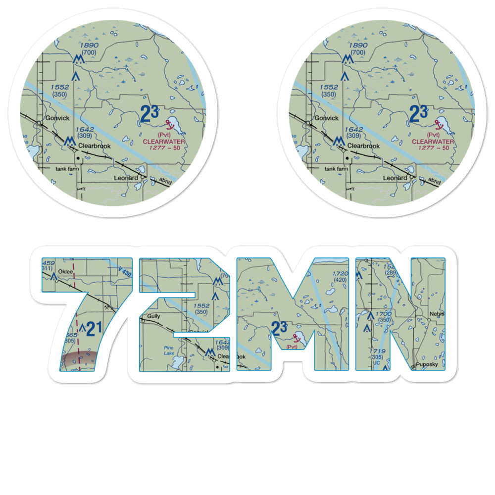 Bardwell Airstrip (72MN) VFR Sectional Sticker Pack 