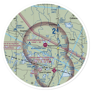 Northwoods Airport (72MI) VFR Sectional Sticker (30 mile)