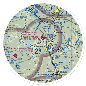 Carr Airport (72KY) VFR Sectional Sticker (30 mile)