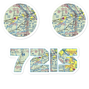 Wiley Updike Airport (72IS) VFR Sectional Sticker Pack