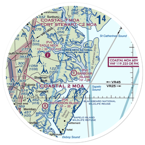 Barbour Island Airport (72GA) VFR Sectional Sticker (30 mile)
