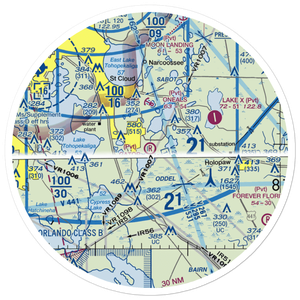 Gator Airpark (72FL) VFR Sectional Sticker (30 mile)