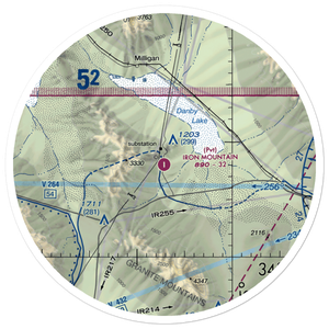 Iron Mountain Pumping Plant Airport (72CL) VFR Sectional Sticker (30 mile)