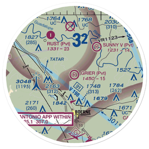 Grier Airport (71TX) VFR Sectional Sticker (20 mile)