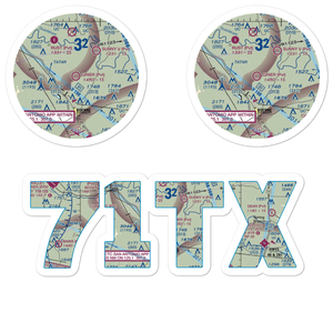 Grier Airport (71TX) VFR Sectional Sticker Pack