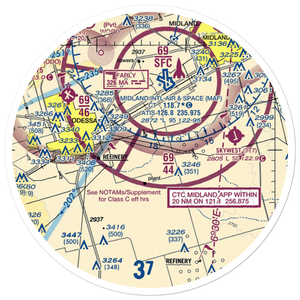 Bates Field (71TA) VFR Sectional Sticker (30 mile)