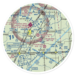 Riverode Farms Airport (71LL) VFR Sectional Sticker (30 mile)