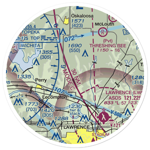 Stonehenge Airport (71KS) VFR Sectional Sticker (20 mile)