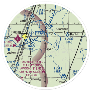 Ted's Place Airport (71IS) VFR Sectional Sticker (20 mile)