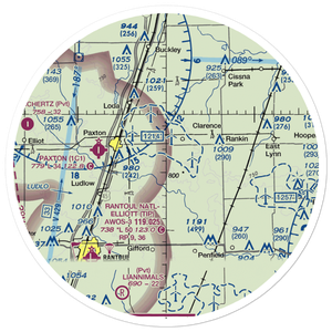 Ted's Place Airport (71IS) VFR Sectional Sticker (30 mile)