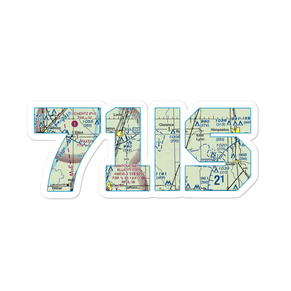 Ted's Place Airport (71IS) VFR Sectional Sticker 