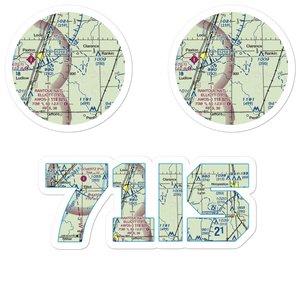 Ted's Place Airport (71IS) VFR Sectional Sticker Pack