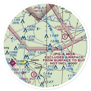 Morgan Airfield (71IN) VFR Sectional Sticker (20 mile)
