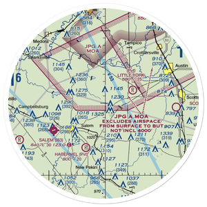 Morgan Airfield (71IN) VFR Sectional Sticker (30 mile)