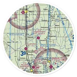 Gunnersfield Ranch Airport (71CL) VFR Sectional Sticker (30 mile)