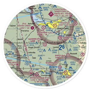 Sanders Personal Use Airport (70PN) VFR Sectional Sticker (30 mile)