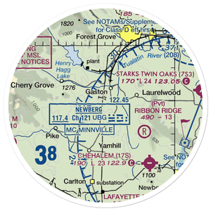 Goodin Creek Airport (70OR) VFR Sectional Sticker (20 mile)