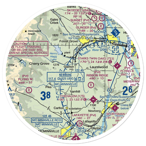 Goodin Creek Airport (70OR) VFR Sectional Sticker (30 mile)