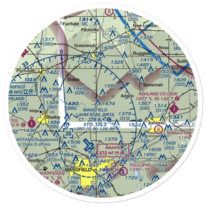 Shenandoah Airpark (70OH) VFR Sectional Sticker (30 mile)