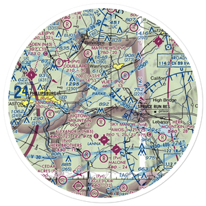 Parker Airport (70NJ) VFR Sectional Sticker (30 mile)