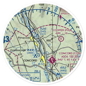 Surette Heliport (70NH) VFR Sectional Sticker (20 mile)
