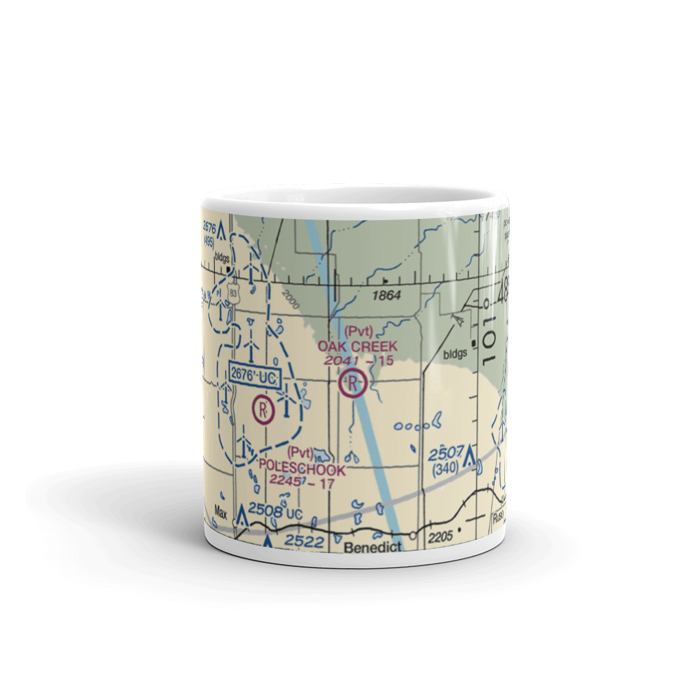 Oak Creek Airport (70ND) VFR Sectional  Mug 