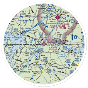 Martindale Executive Airpark (70NC) VFR Sectional Sticker (30 mile)