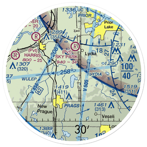 Loon Lane Seaplane Base (70MY) VFR Sectional Sticker (20 mile)